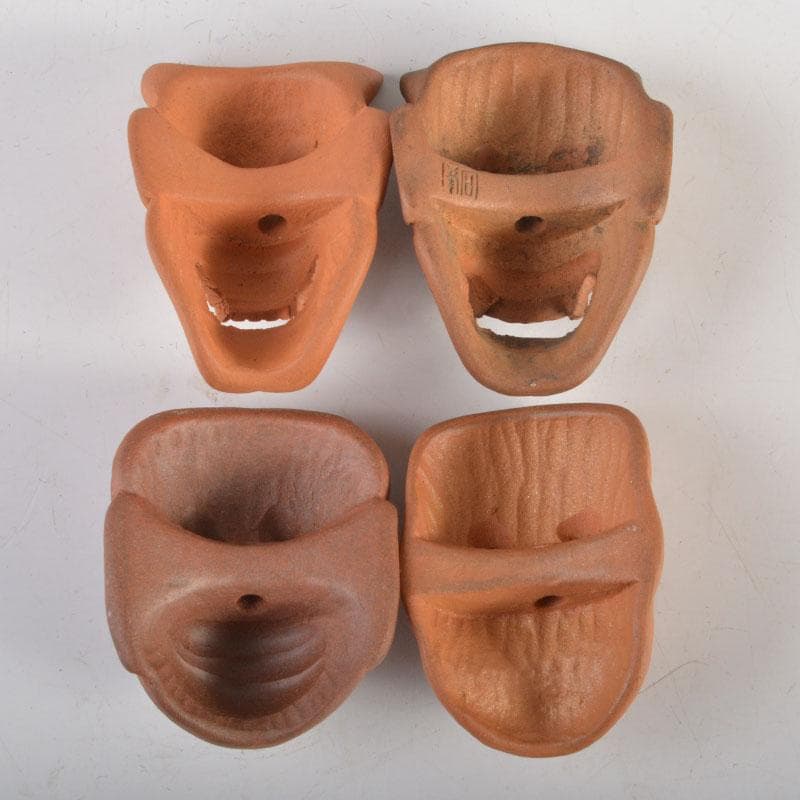 時代提げ物 朱泥 獣骨 面根付 在銘あり 7点まとめて C 6714 - メルカリ