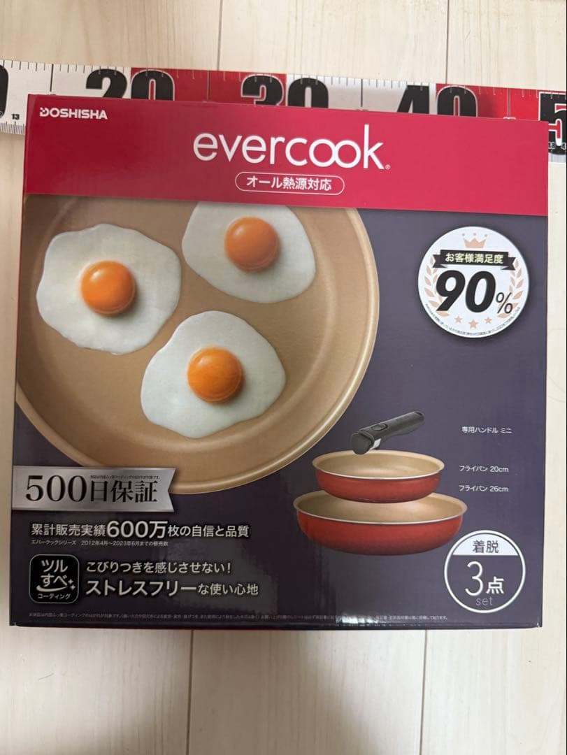 【新品未使用】 エバークック フライパン 3点セット　ガスIH 楽天市場】【公式限定】evercook エバークック ガス火専用 フライパン