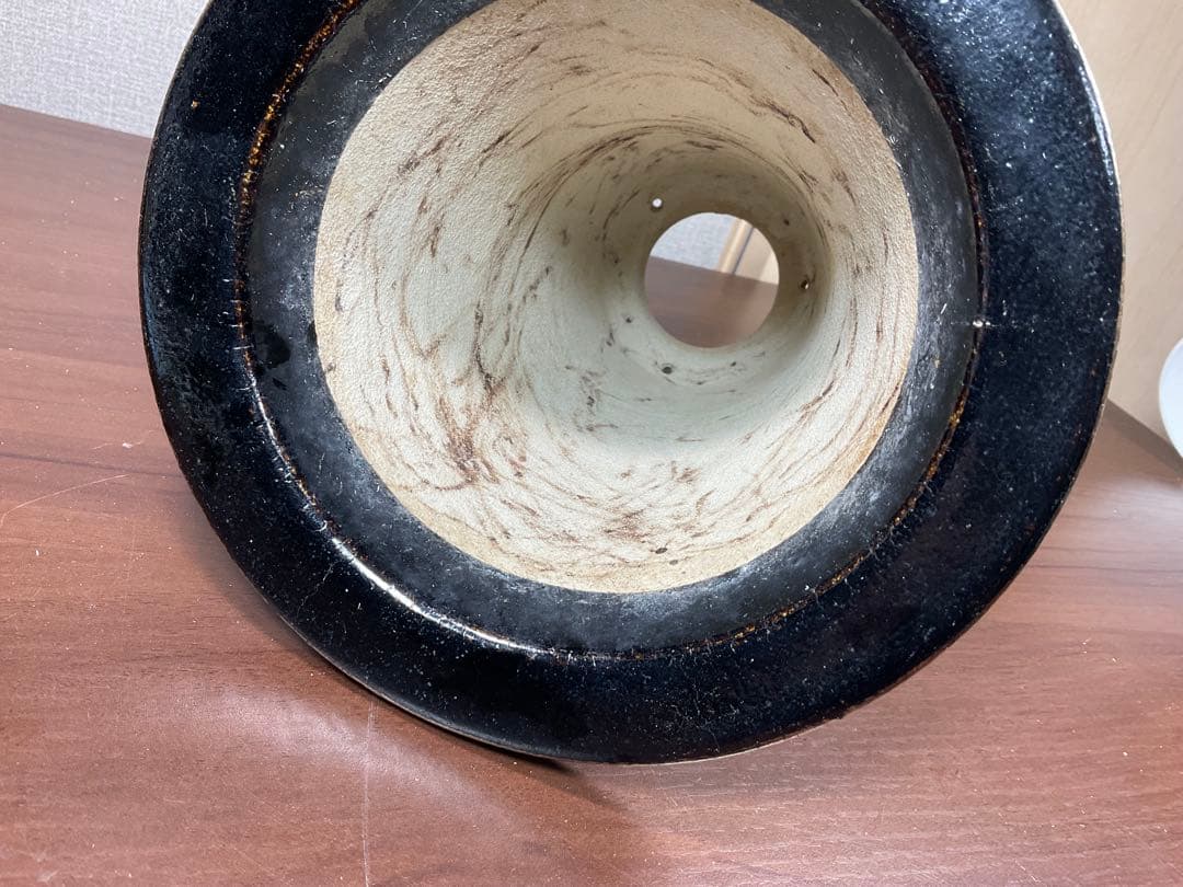 古い蘭鉢「陶香園 龍山在銘品」鶴絵付万年青鉢古美術品(植木鉢盆栽鉢蘭