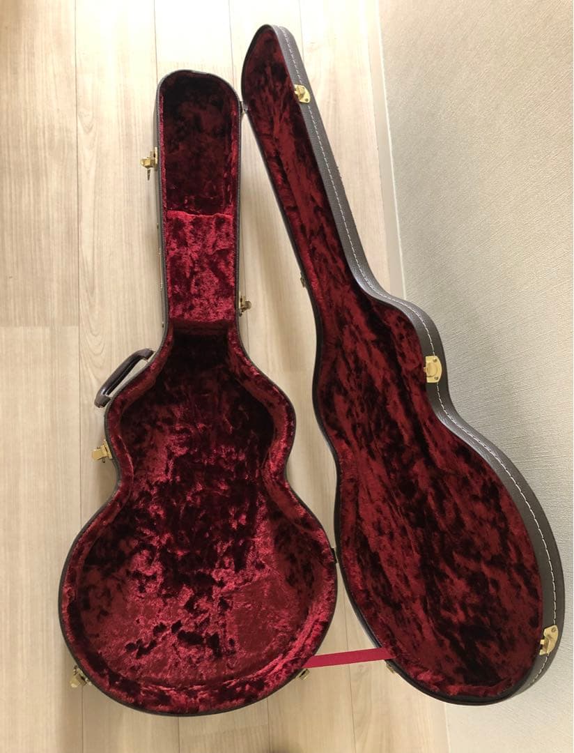 Navigator エレキギター 赤 セミアコ バーズアイ - メルカリ