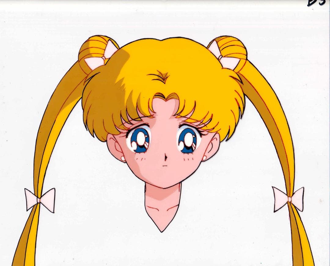 美少女戦士セーラームーン セル画（原画付） 月野うさぎ 顔アップ