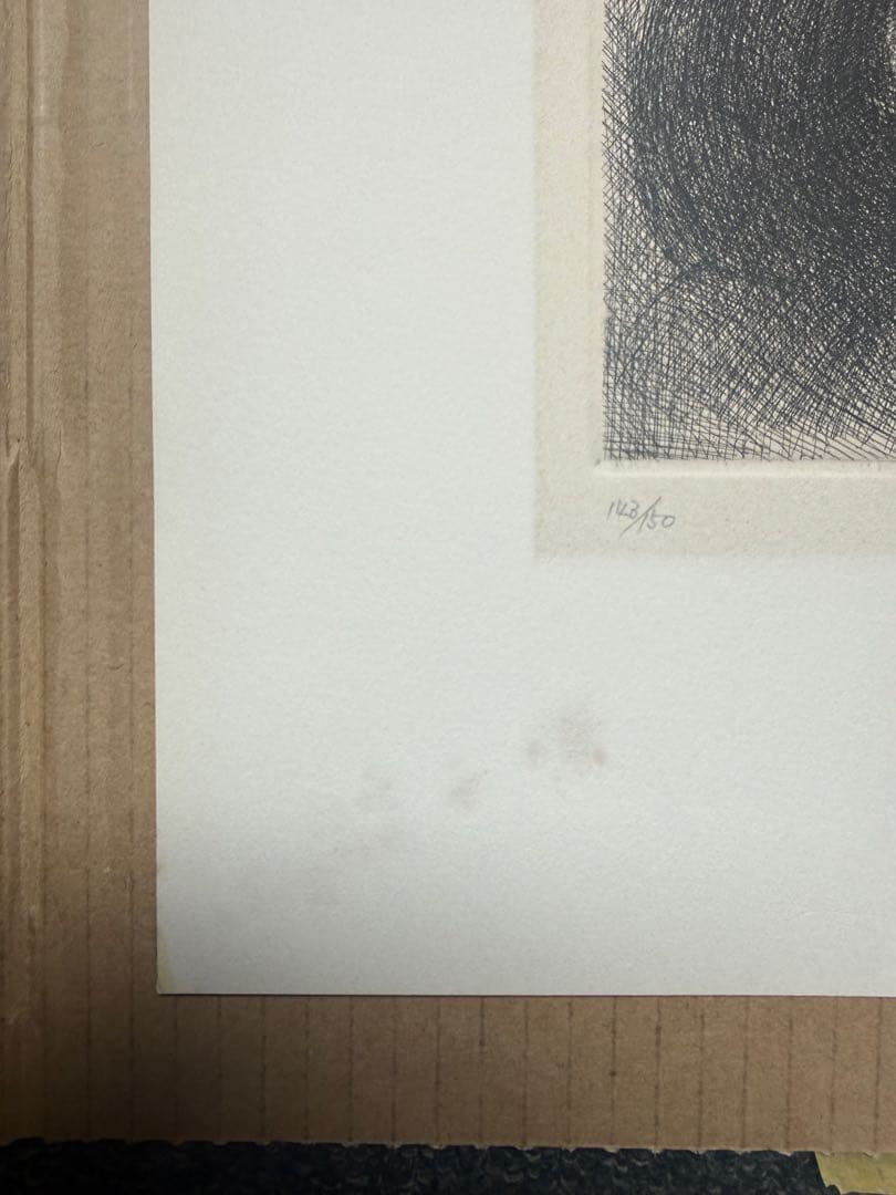 舟越保武『Femme』銅版画 ed.143/150. 鉛筆サイン シートのみ