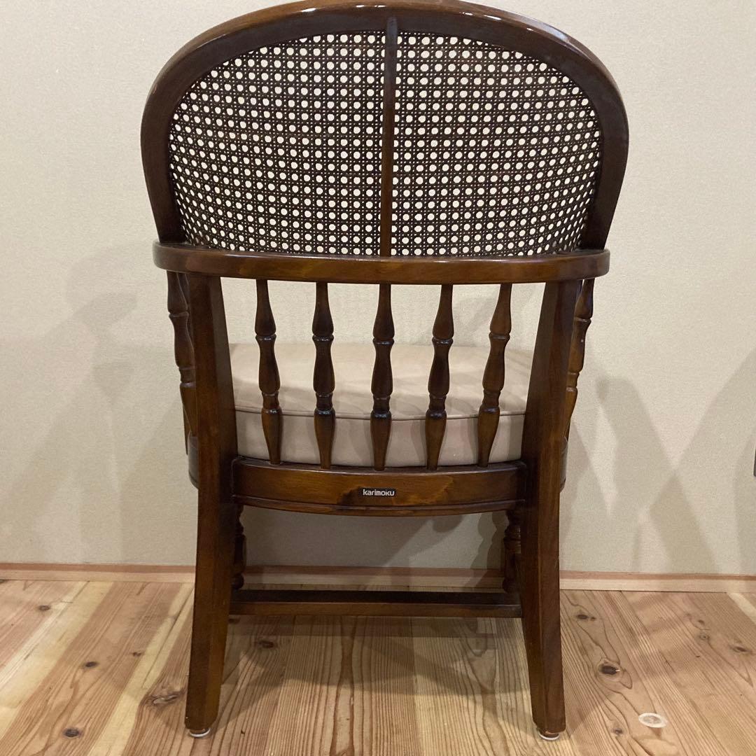② 【希少品】 オールド カリモク karimoku アームチェア ラタン