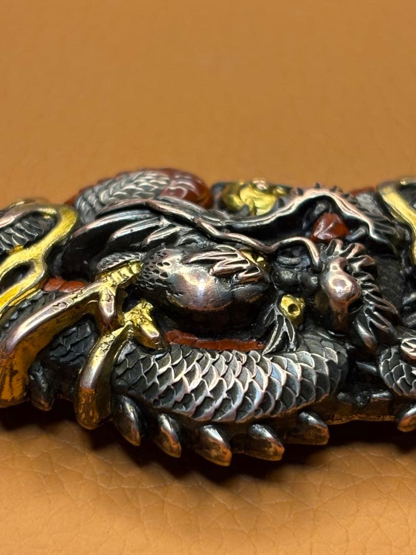 時代物 金工 彫金 龍の帯留め アンティーク 着物 紐付き 工芸 - メルカリ