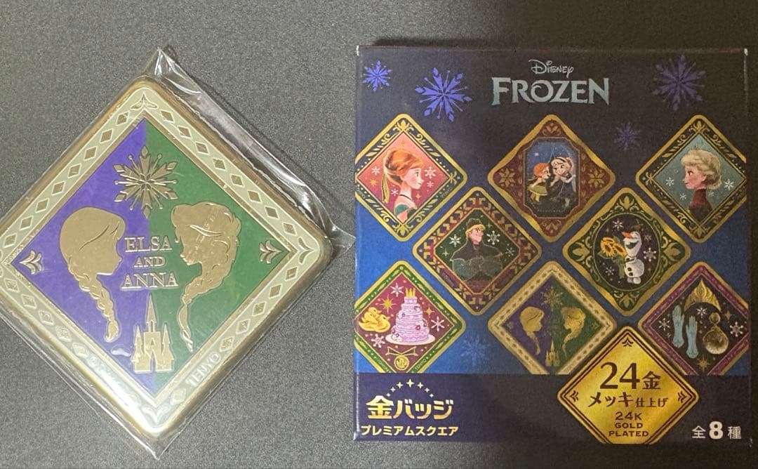 アナと雪の女王 金バッジ プレミアムスクエア アナ雪 - メルカリ