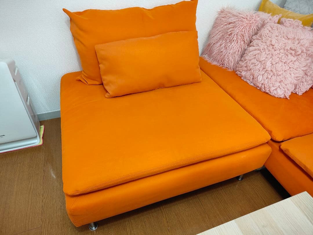 美品 IKEAイケアSÖDERHAMNソーデルハムン ソファセット カバー3色付