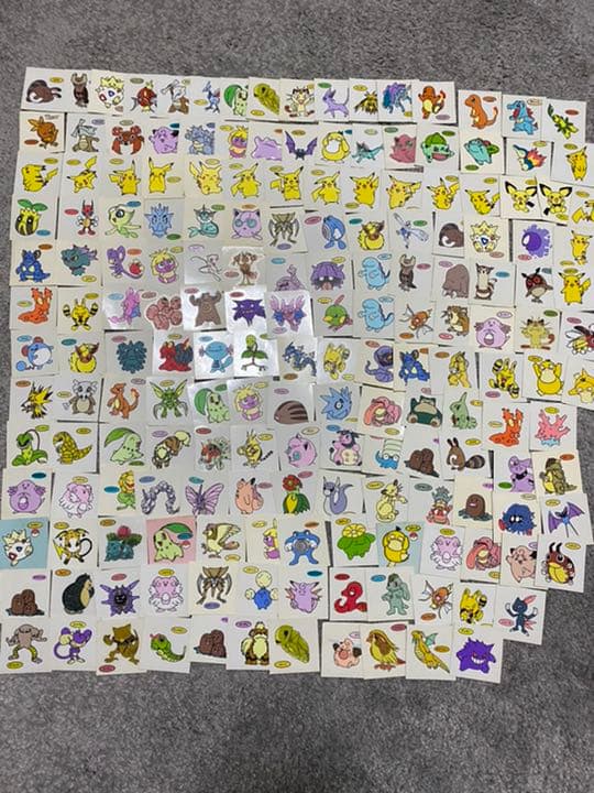 値下げ品まとめ売り】初代・初期ポケモンパン シール177枚 初期 初代