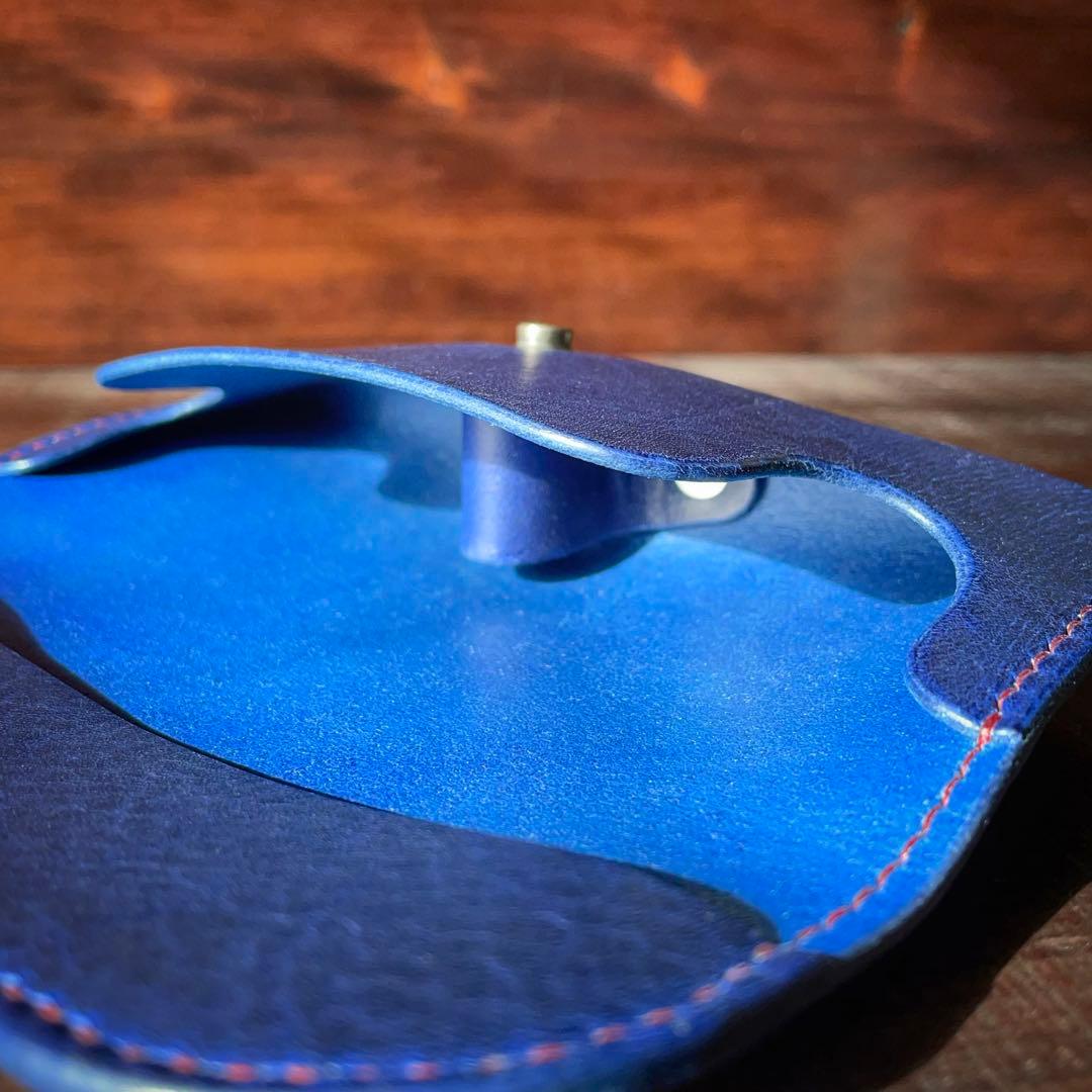 キッキ様専用】5ポケットカードホルダー（ブルー&レッド）メガネケース