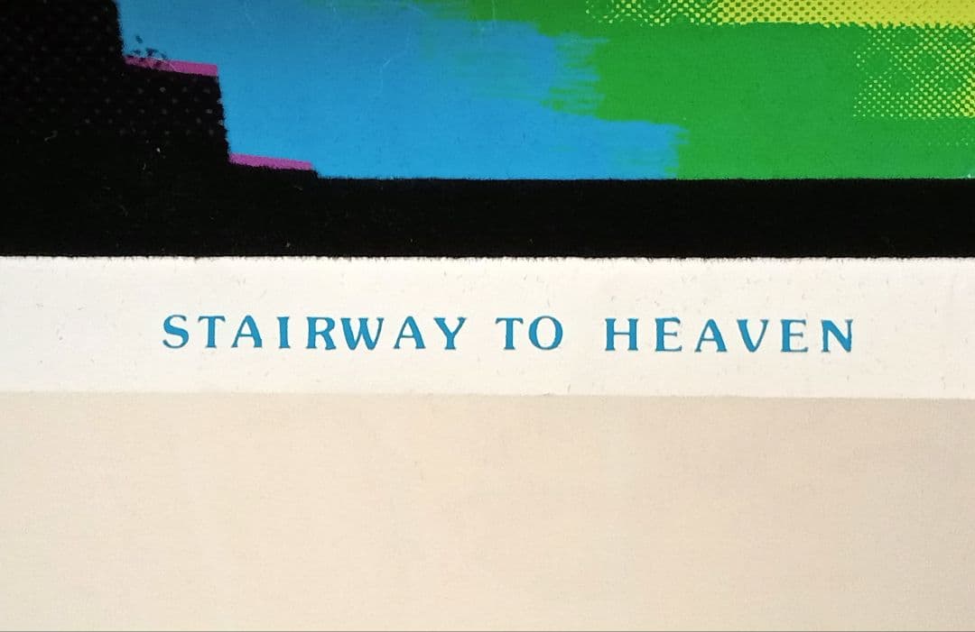 希少美品90sビンテージ ベルベットポスター『天国への階段』レッド