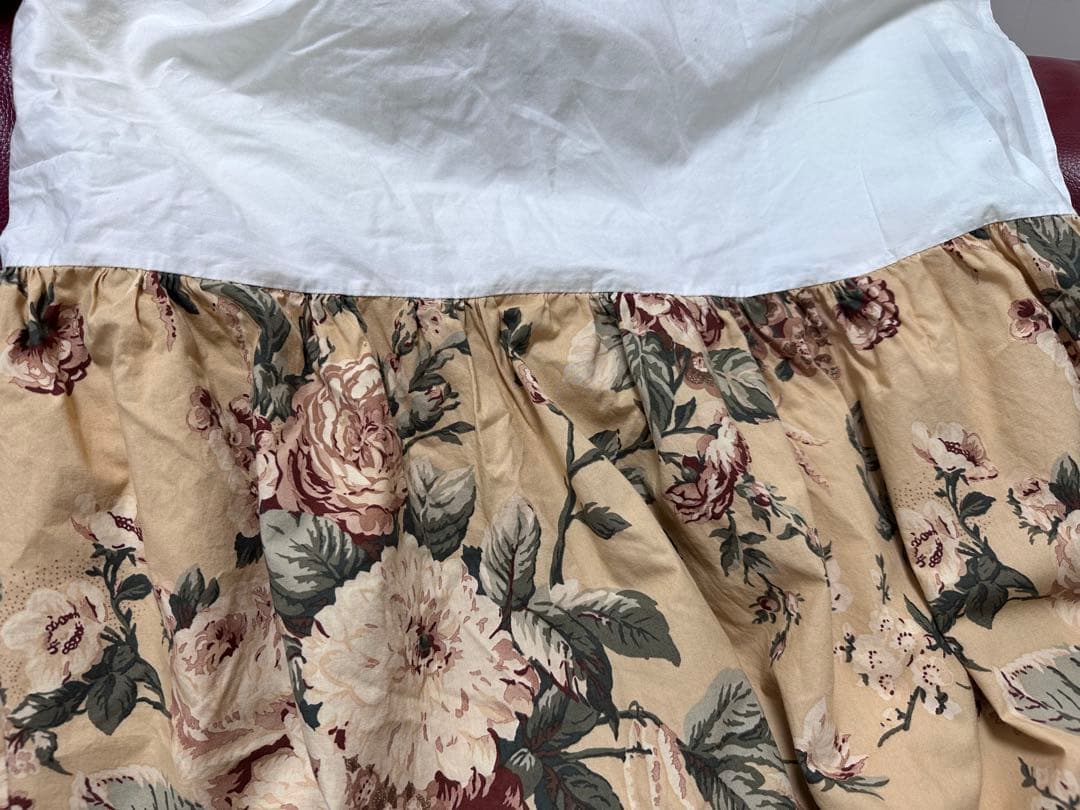 ☆激レア ラルフローレン ベッドスカート ダブルベッド 茶花柄 シーツ