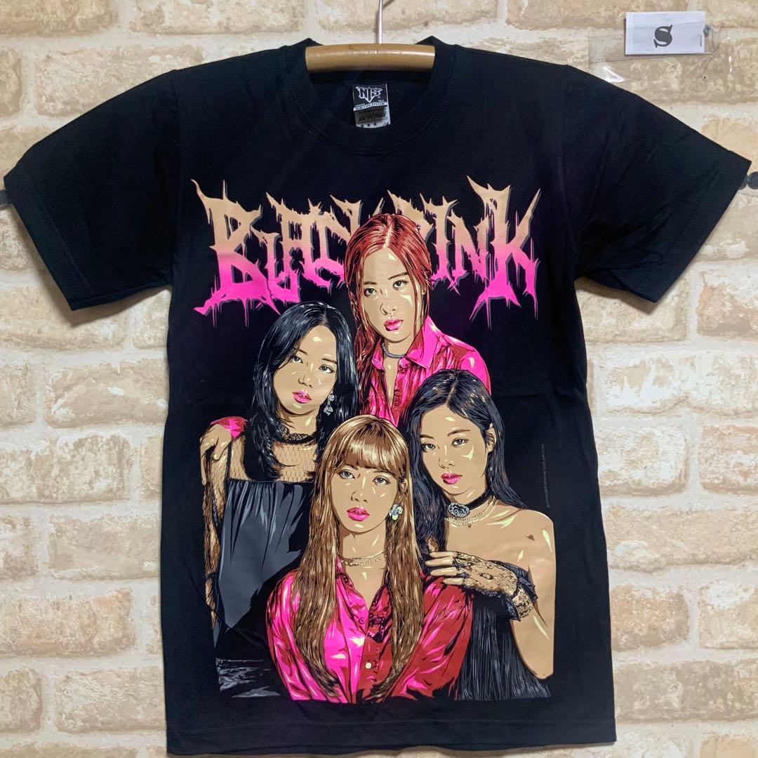 ブラックピンク イラスト Tシャツ Sサイズ black pink - メルカリ