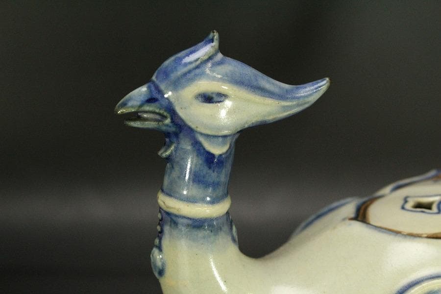 古清水 粟田焼 仁清写 鳳凰 香炉 25cmx11cm(LC639) - メルカリ