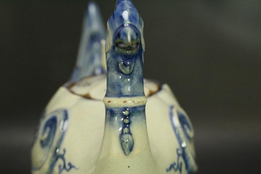 古清水 粟田焼 仁清写 鳳凰 香炉 25cmx11cm(LC639) - メルカリ