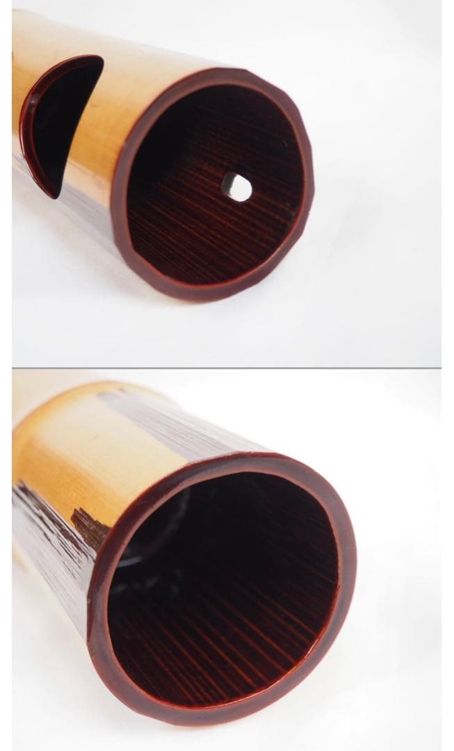 送料無料 音羽山六 珎竹林造 蛍嵌入竹圓窓花入 時代茶道具 ☆珍品