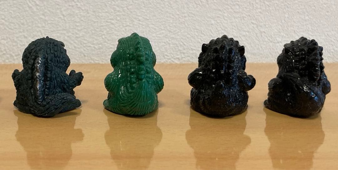 レトロ レア ゴジラ 指人形 4個セット GODZILLA 平成 昭和 ソフビ