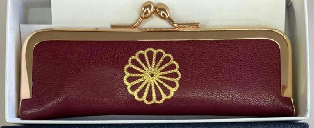 皇居印鑑ケース(朱肉付き) ネイビー ワインレッド セット - メルカリ