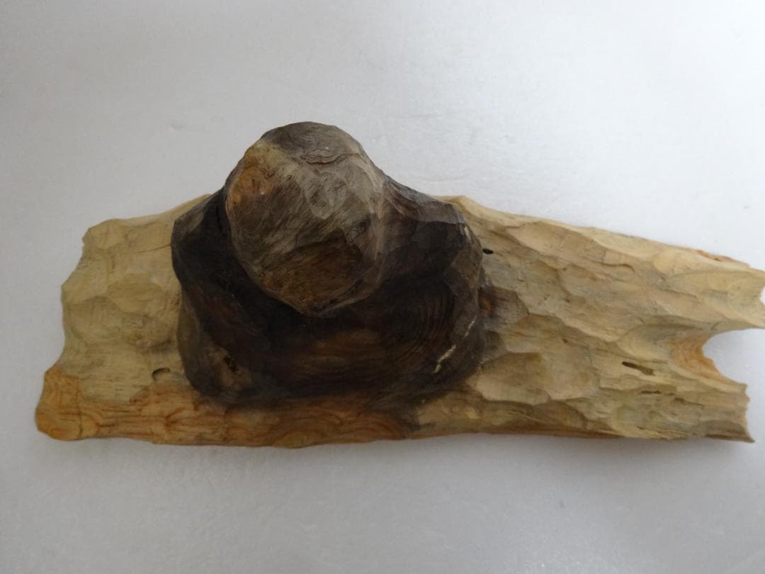 ☆岸野承 座 壬寅 松材 現代アート モダン☆