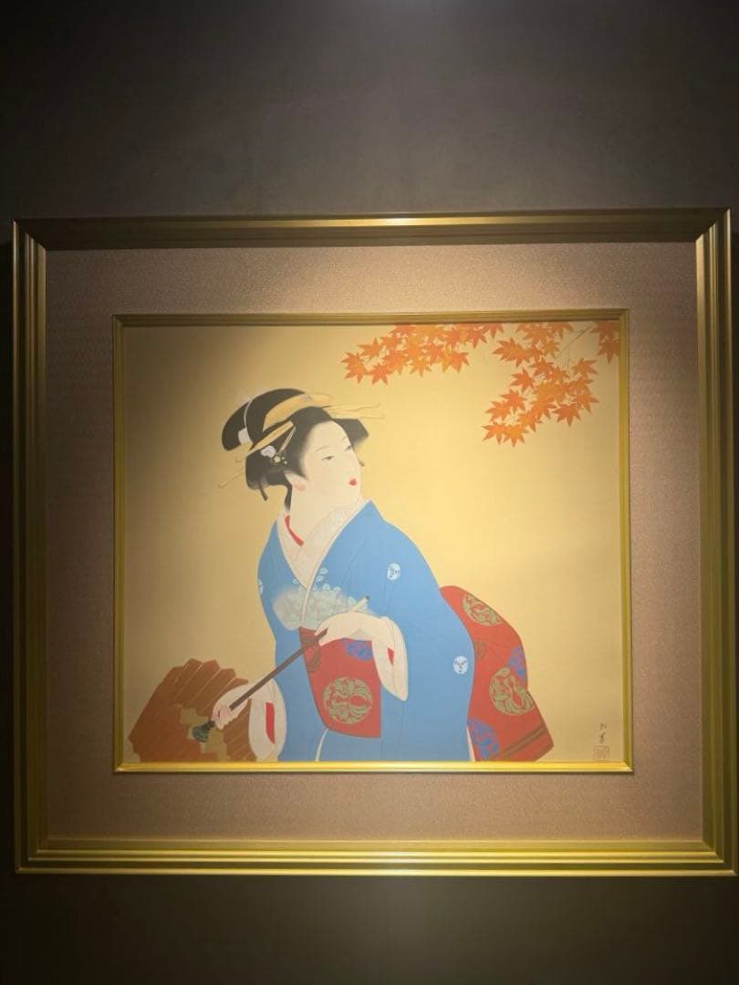 上村松園【しぐれ】京美術院シルクスクリーン380限定 上村松園「新秋」シルクスクリーン :: 絵画買取・販売 - シバヤマ