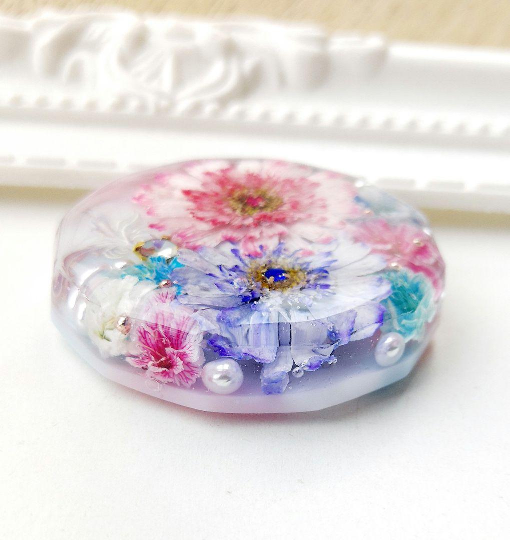 1127】レジンマトリカリアヘアゴムポニーフックブロ―チハンドメイド