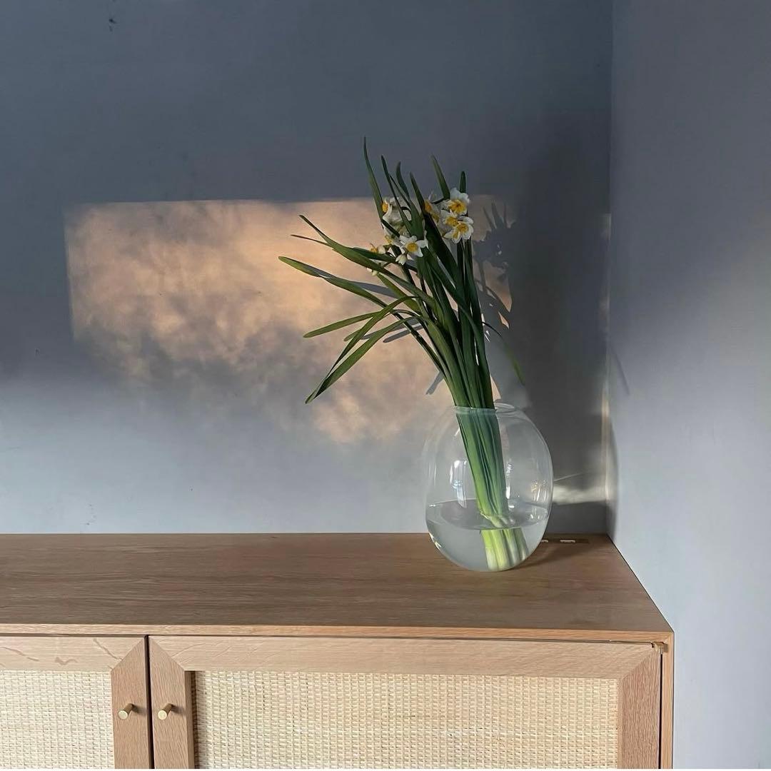 西山芳浩 ガラス花器 白日