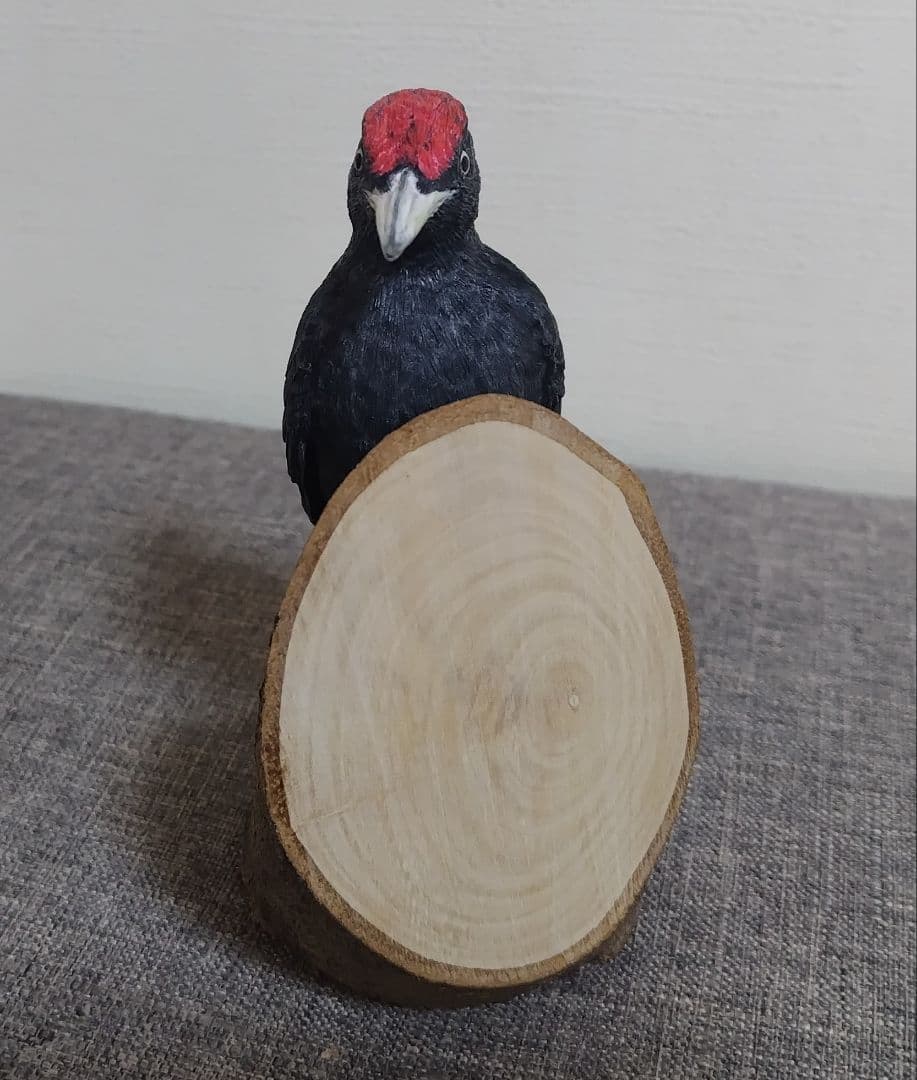 ミニバードカービング　\"クマゲラ”