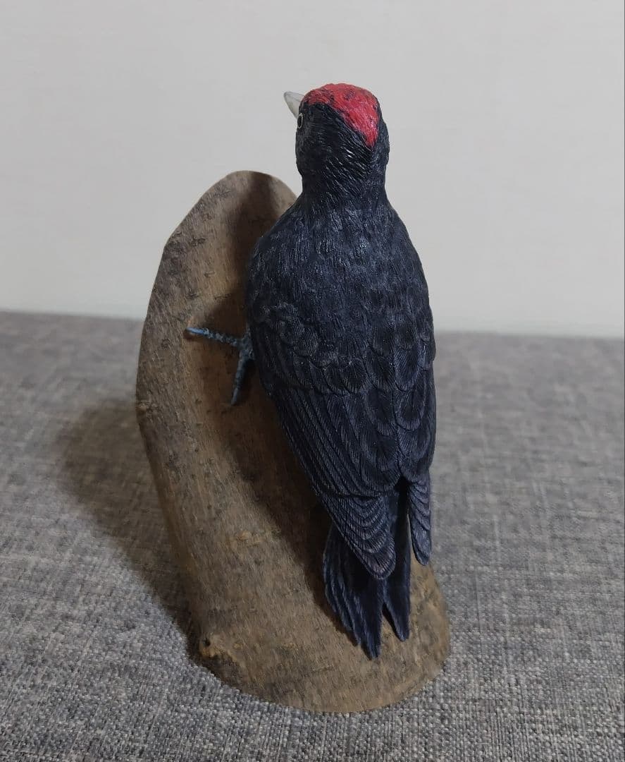 ミニバードカービング　\"クマゲラ”