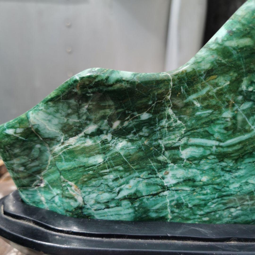 ナミビア翡翠2 翡翠ヒスイ鑑賞石石置物オブジェインテリア-LD