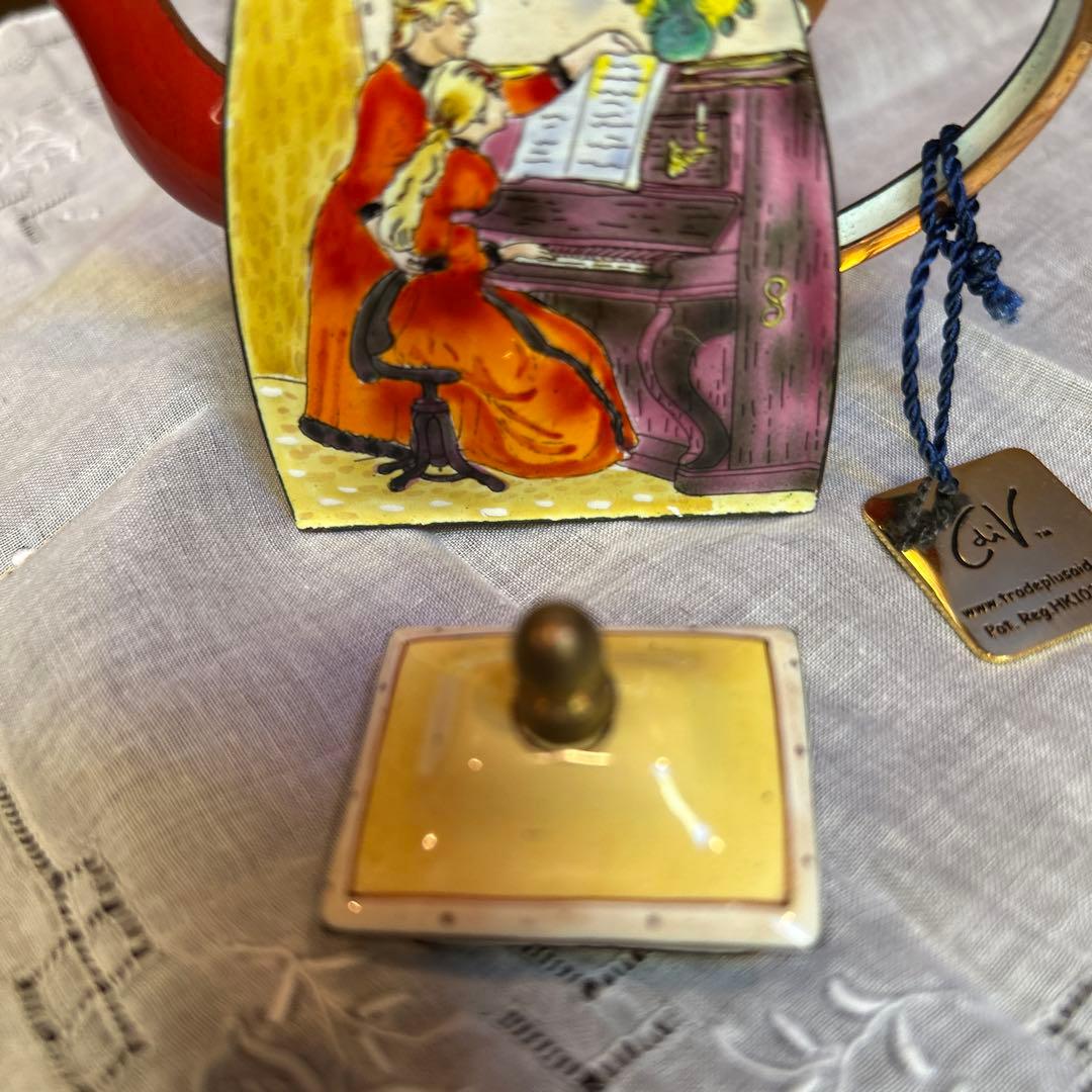 未使用シャルロットディヴィータミニチュアティーポットルノアール