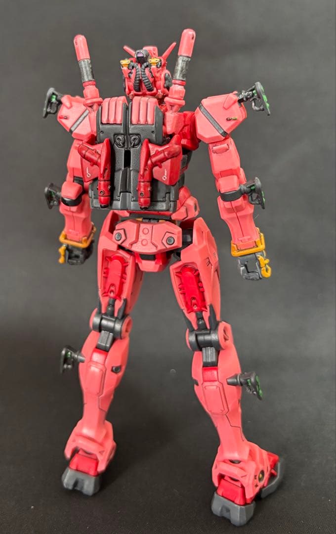 HG赤いガンダム完成品（ビット6個付き・部分塗装・つや消しトップ