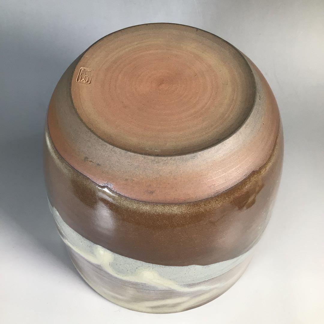 N753 水指 『高取焼』『十一代静山造』『表千家 堀内宗完箱書』 共