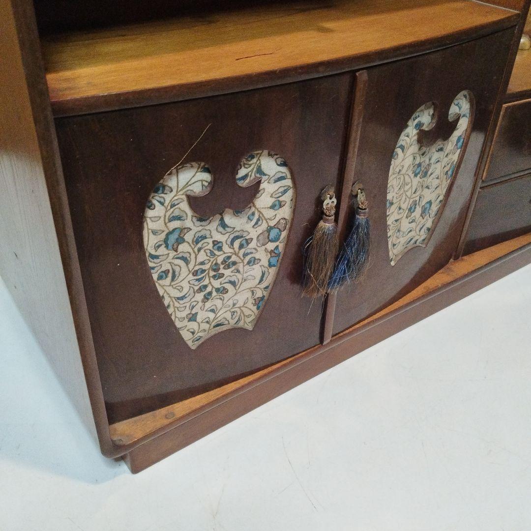 100年前 茶箪笥 飾り棚 サイドボード 桐家具 手作り 大正 昭和 民芸家具