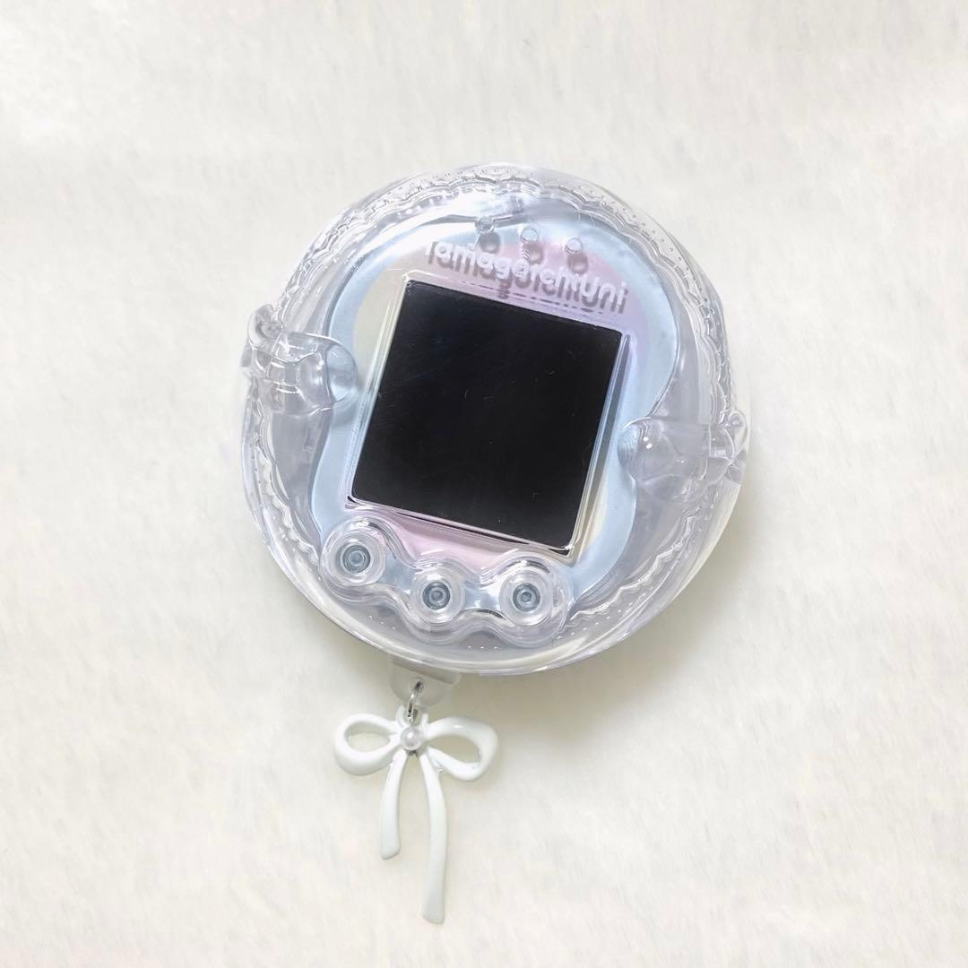 【在庫1点のみ】たまごっちユニクリアケース　カバー　エンジェル　プラグチャーム付 たまごっち uni ユニ スマート 対応 シリコン カバー ケース ブルー