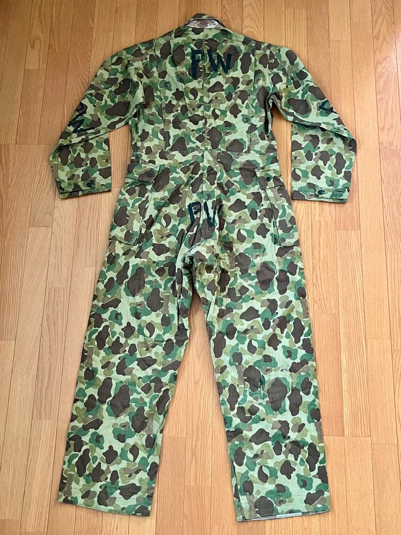 40s U.S.ARMY ダックハンターカモHBT 本物実物デッドストック PW
