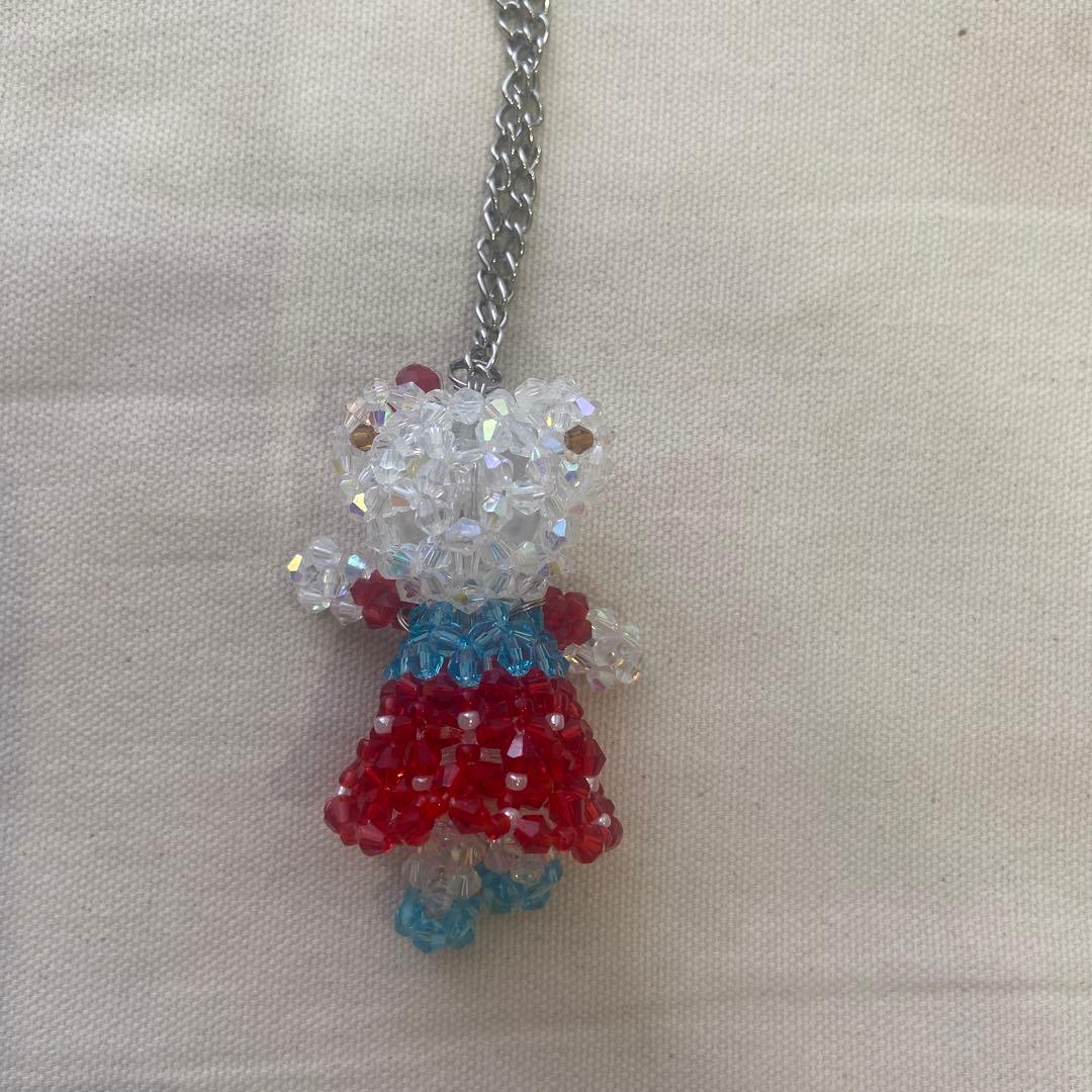 familiarファミリア クリスタル ビーズ チャーム ファミちゃんリア