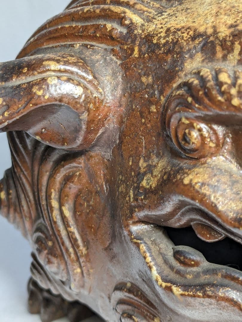 木村長十郎友敬 備前焼 唐獅子置物 細工物 縁起物 工芸品 インテリア