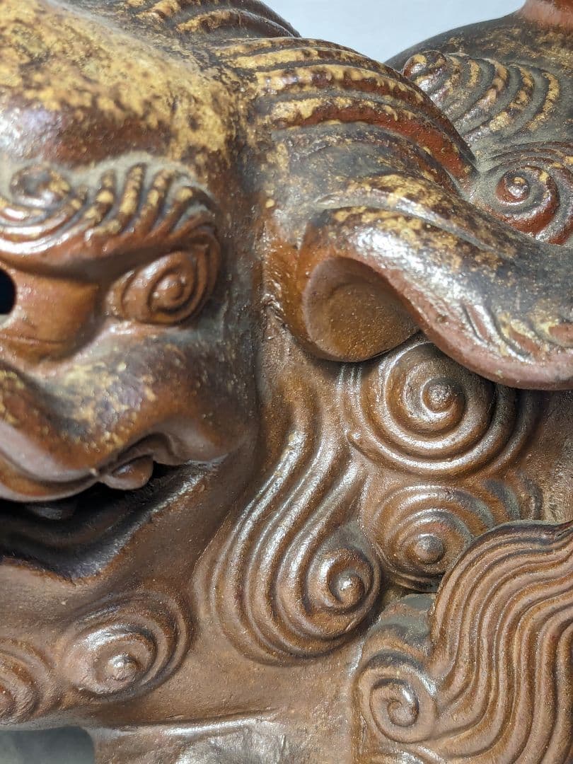 木村長十郎友敬 備前焼 唐獅子置物 細工物 縁起物 工芸品 インテリア