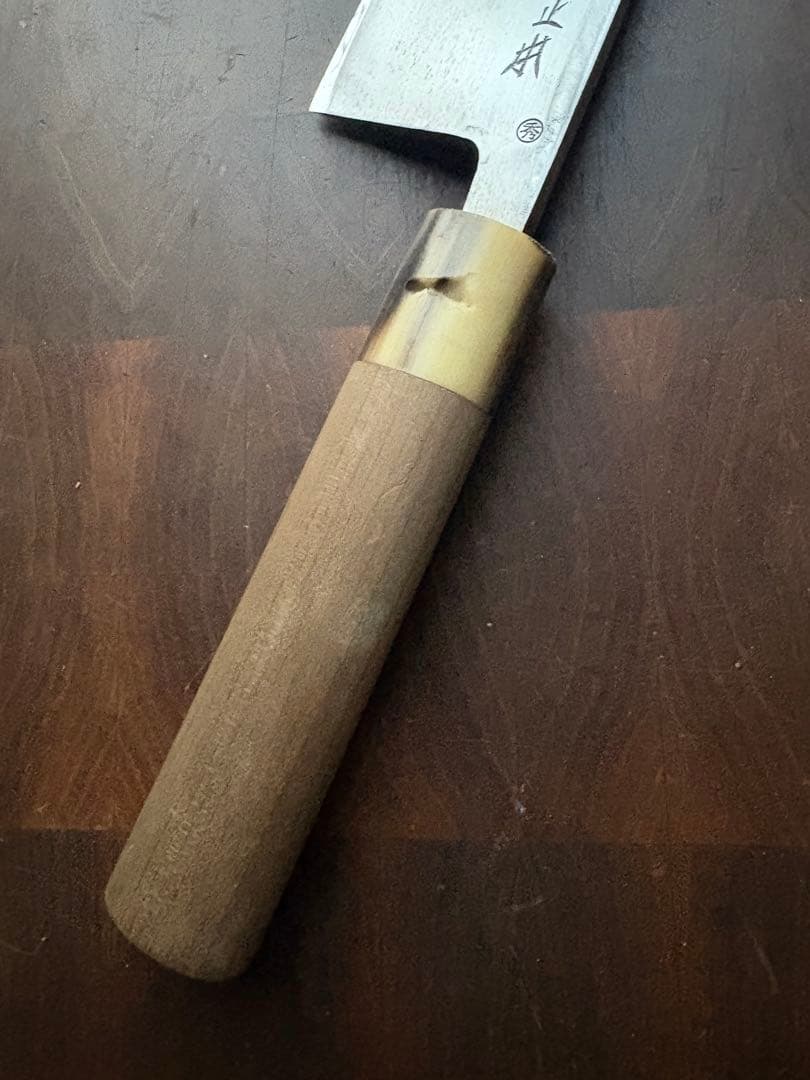 築地 正本 霞 出刃 210mm 7寸 包丁 和包丁 本職 白鋼