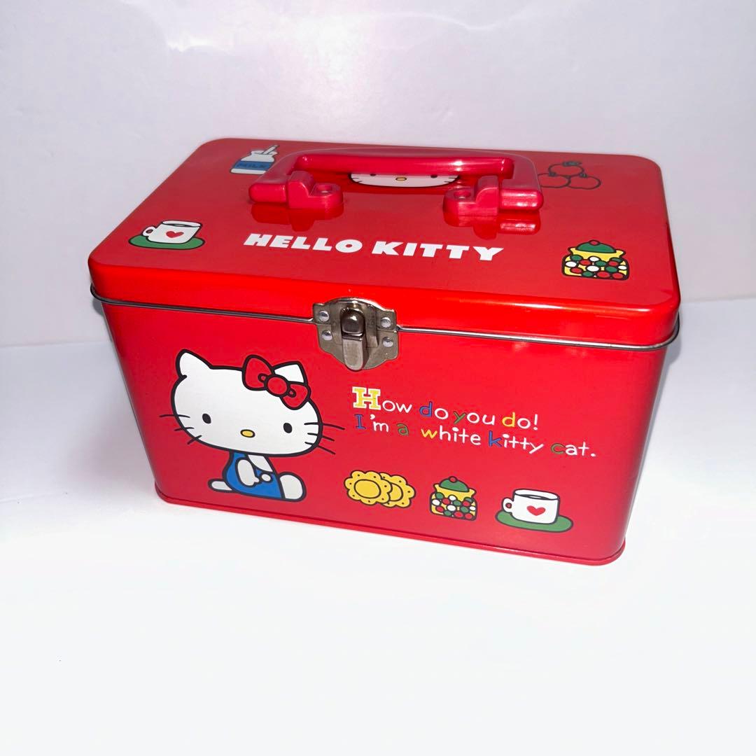 ハローキティ キティちゃん レトロ お菓子缶 缶 バッグ 小物入れ