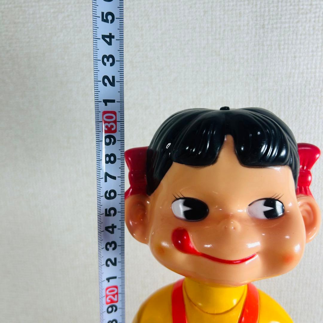 超希少美品】不二家 首ふりペコちゃん ソフビフィギア スプリング