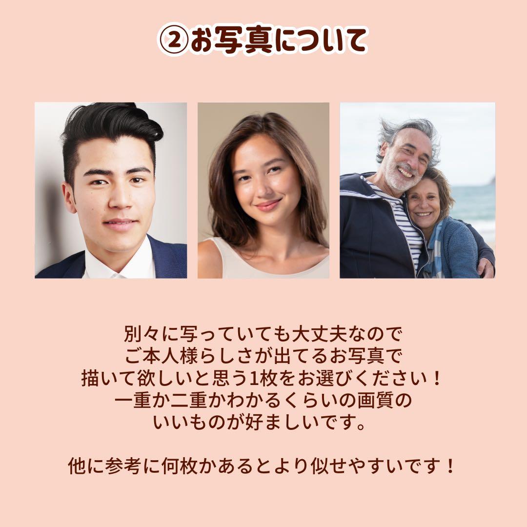 2名さま B4サイズ【似顔絵オーダー】ホワイトフレーム