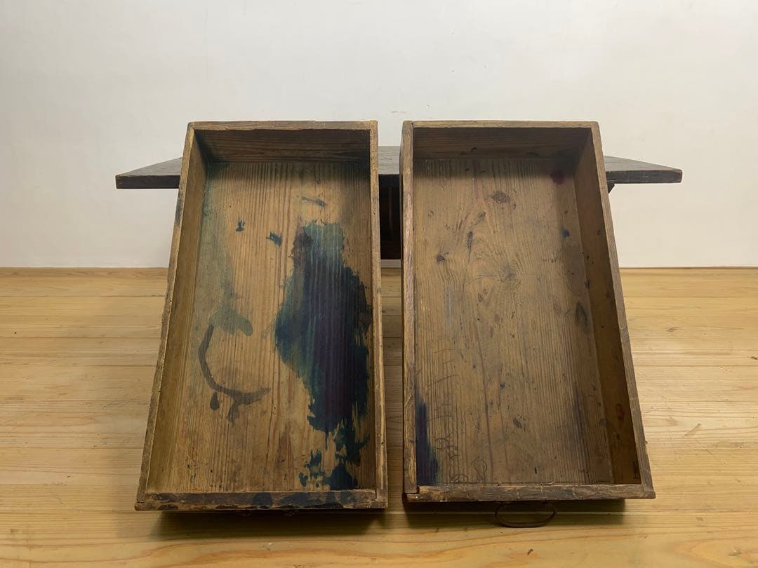 文机 座卓 机 M085 古道具 古家具 和家具 ビンテージ アンティーク