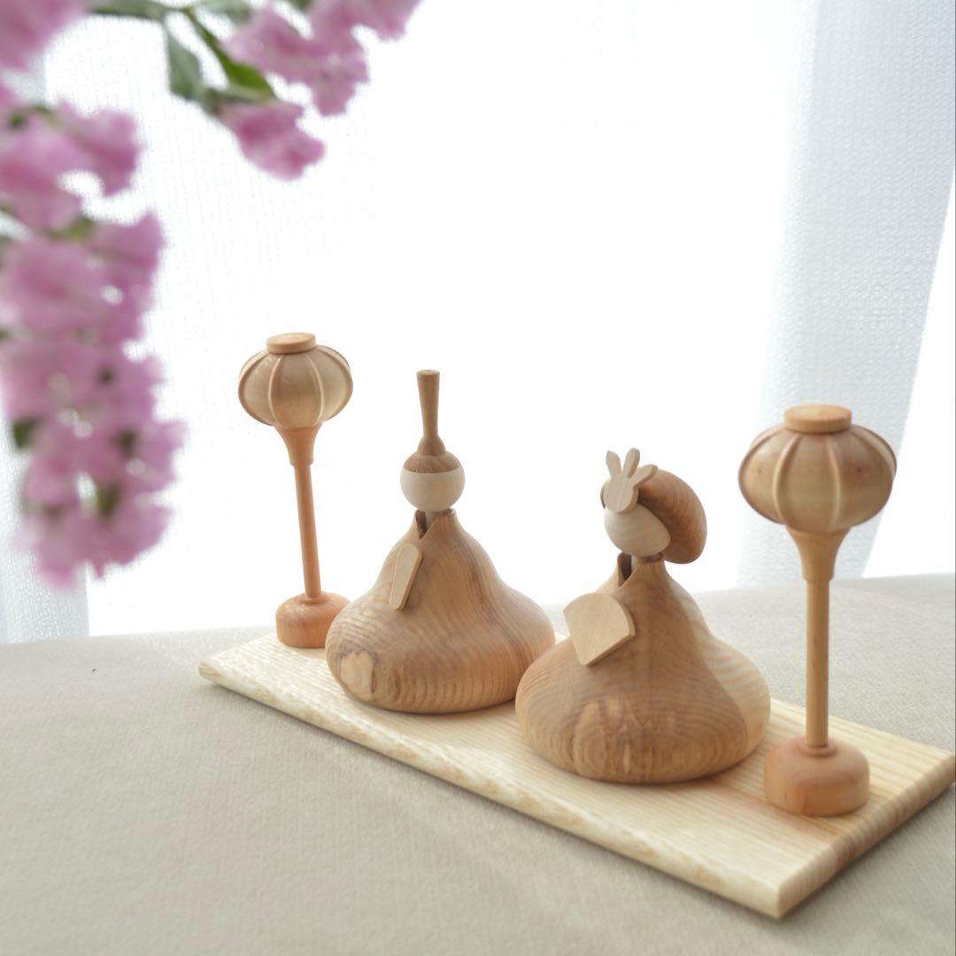 新品正規品】木製雛人形-Fleur-コンパクト ナチュラル 北欧風 初節句
