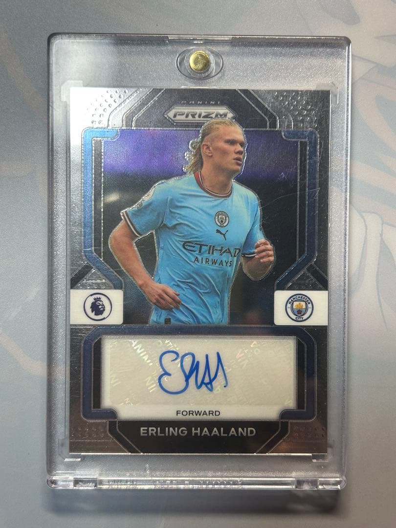 PANINI PRIZM ERLING HAALAND auto 直筆サイン 2023-24 Panini Prizm Premier League - Penmanship Erling Haaland #P