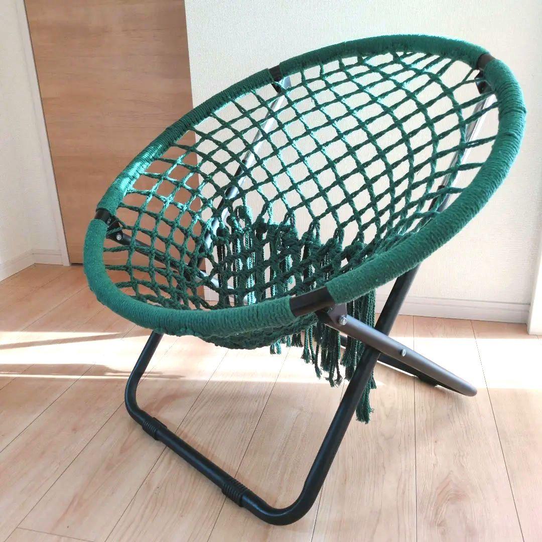 【良品】a.depecheアデペシュハンモック フォールディングチェア グリーン 取扱終了]ハンモック フォールディングチェア - a.depeche(アデペシュ)