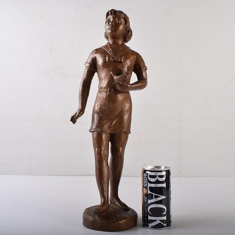 純作 ブロンズ像 少女像 置物 高さ約40cm 重さ約4.24㎏ VR8157H - メルカリ