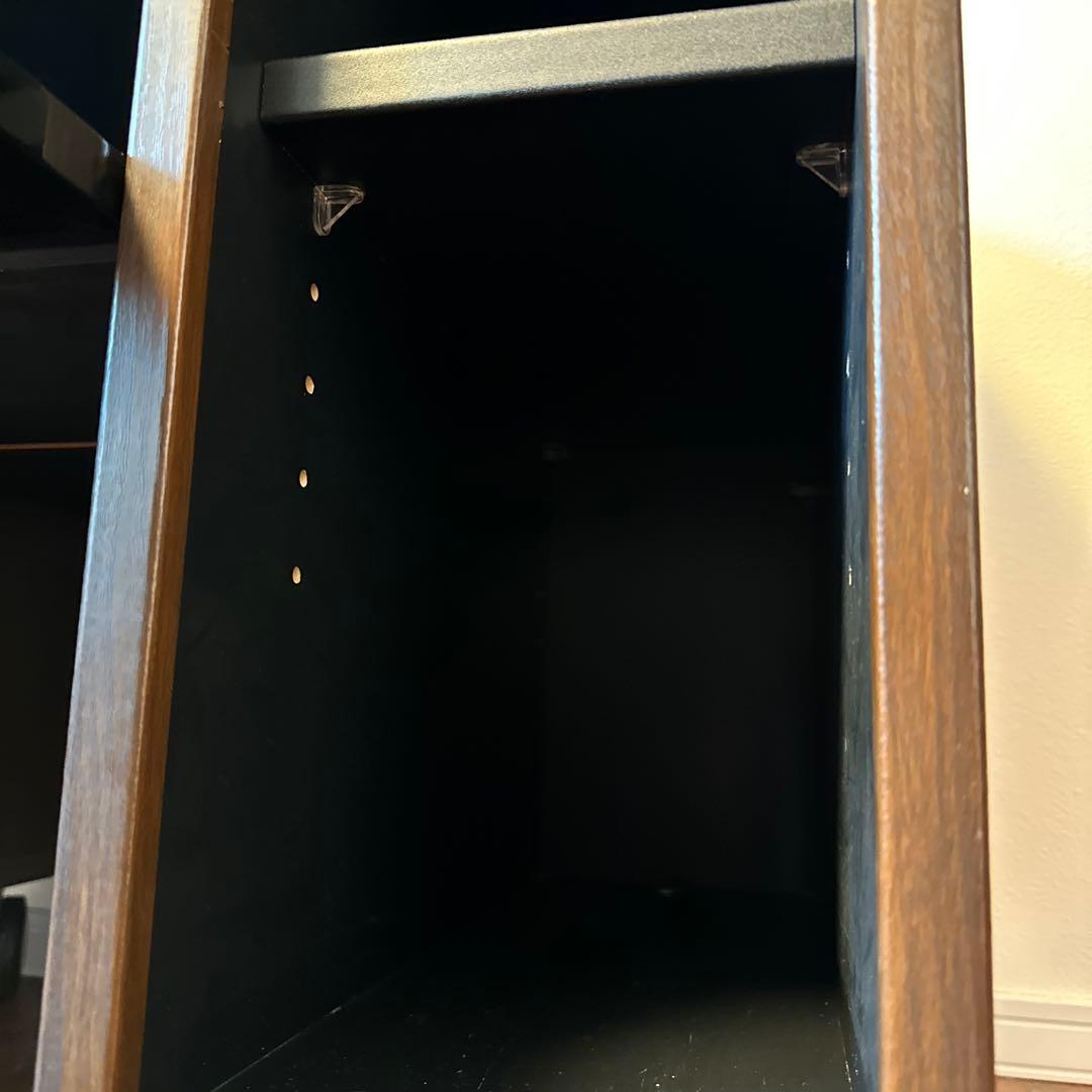 NOCE ダークブラウン テレビ台 キャスター付 二段の伸縮可能 引き出し2