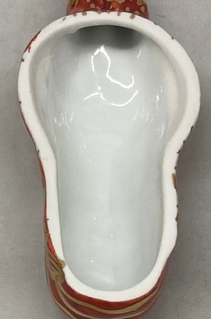 B525s「金襴手海老 香合」高野昭阿弥造 共箱 平安 茶道具 香道具