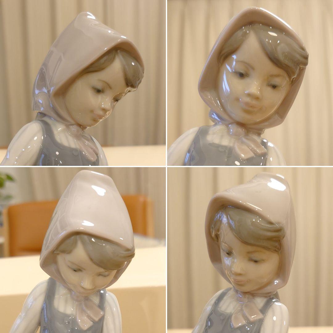 美品 絶版 希少】LLADRO リヤドロ 1277『かたつむりをあげる少女