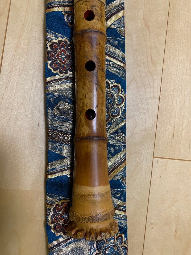 尺八、（作）井上昌山】都山、歌口水牛、銀縁、銀3線籐巻 | Shop at
