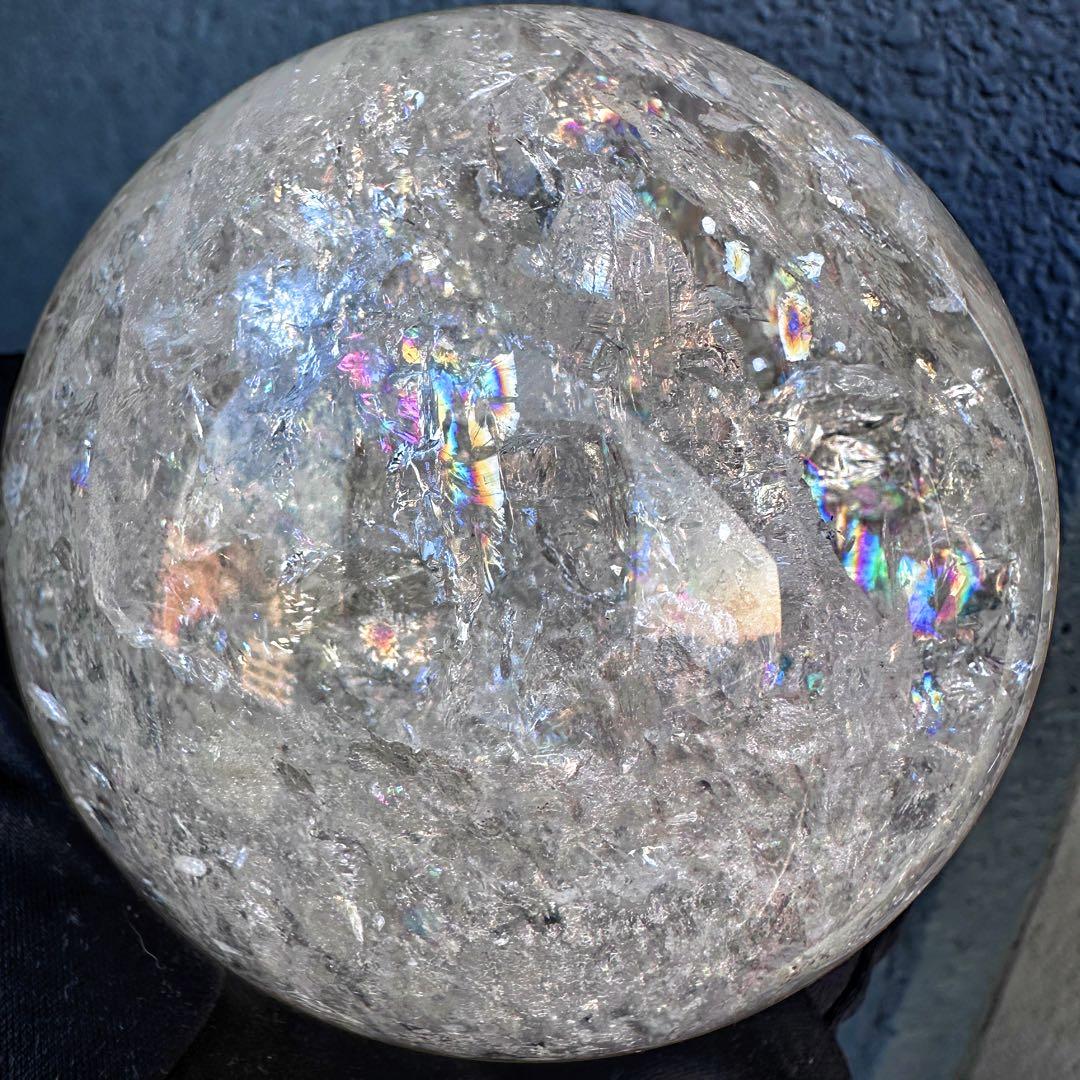 爆レア❗️アゼツライト☆レインボー☆ヒマラヤ水晶 丸玉☆虹☆パワー